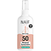 Naïf Spray Solaire Sans Parfum SPF50 (pour bébés & enfants) 100ml